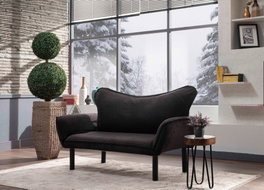 Atelier Del Sofa Chatto - Sofá-Cama de 2 Plazas Negro